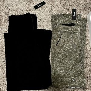 2 pairs of wide leg trousers